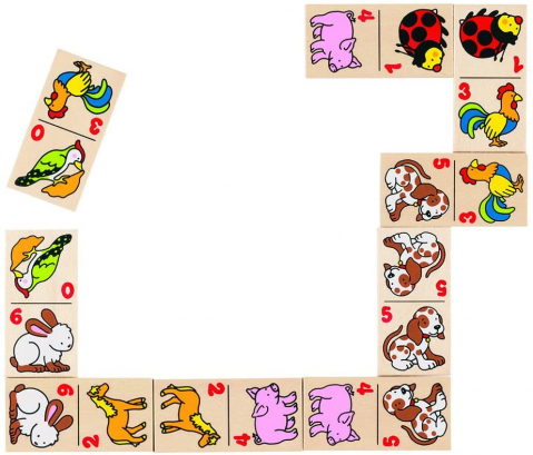 Jucării și Jocuri pentru copii - Domino Animalele