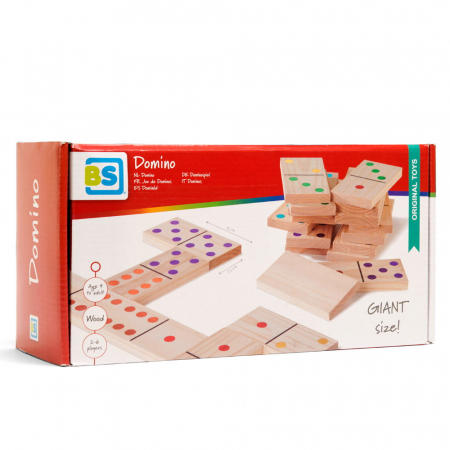 Joc Tangram și Domino Copii - Domino din lemn gigant, 4+ ani