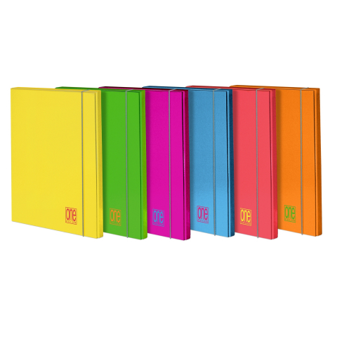 Birotică și Papetărie - Dosar A4 cu elastic din carton laminat mat - One Color Fluo (26×35 cm), copii varsta 