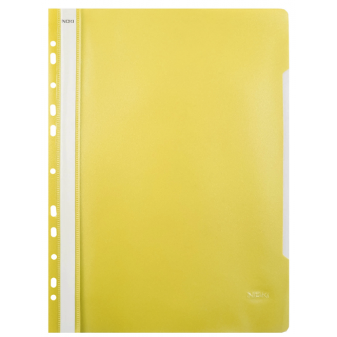 Birotică și Papetărie - Dosar cu sina Noki 482011-030, plastic, galben, multiperforatii pentru arhivare, colturi rotunjite, set 25 buc