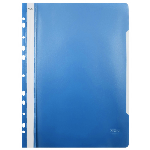 Birotică și Papetărie - Dosar cu sina Noki 482011-130, plastic, albastru, multiperforatii pentru arhivare, colturi rotunjite, set 25 buc