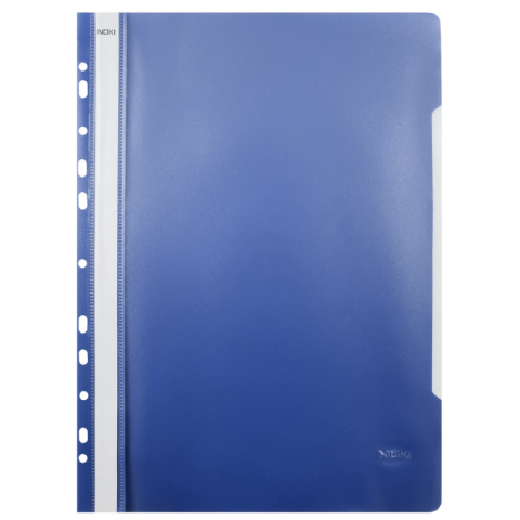 Birotică și Papetărie - Dosar cu sina Noki 482011-140, plastic, albastru inchis, multiperforatii pentru arhivare, colturi rotunjite, set 25 buc