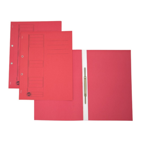 Dosar incopciat 1/1, cu capse STIL,set x 50buc, rosu [2]