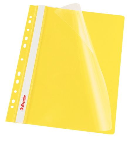 Birotică și Papetărie - Dosar plastic cu sina si multiperforatii galben 10/set esselte