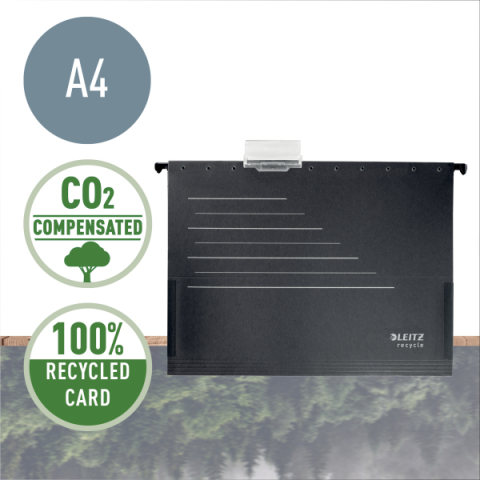 Dosar suspendabil cu burduf negru alpha recycle leitz [1]