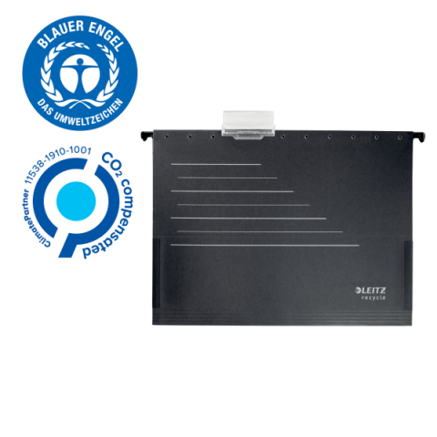 Dosar suspendabil cu burduf negru alpha recycle leitz [4]