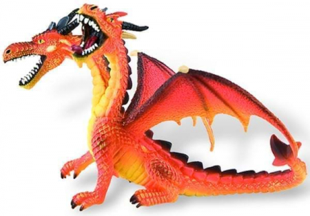 Jucării și Jocuri pentru copii - Dragon orange cu 2 capete