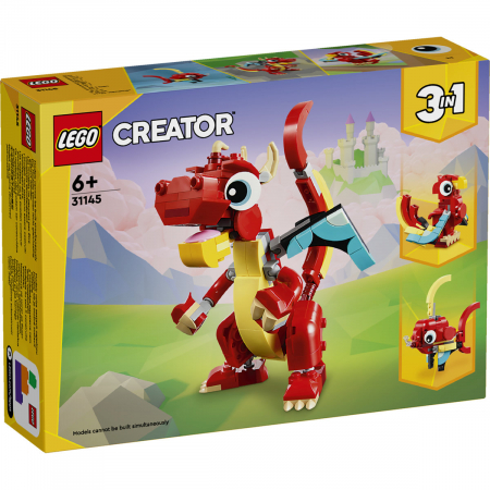 LEGO Creator - Dragon rosu, varsta de la 6 ani la 10 ani