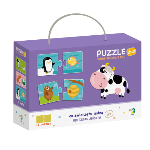 Jucării și Jocuri pentru copii - Duo Puzzle - Hrana animalelor (2 piese)