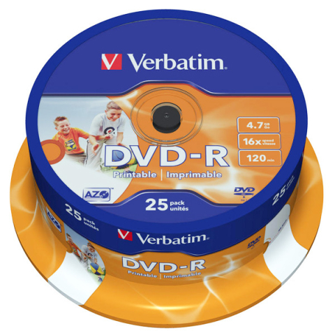 Alte Accesorii IT - Dvd-r printabil 25/set verbatim 4.7gb 16x 43538