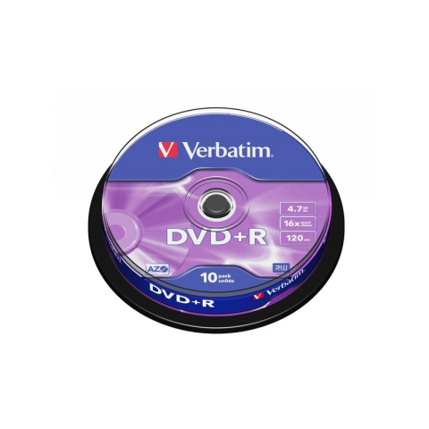 Periferice IT - DVD+R Verbatim 43498, 4.7GB / 120min, 16x, set 10 buc