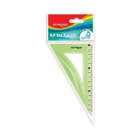 Rechizite Școlare - Echer Keyroad KR970958, 14cm, 30 grade, 60 grade, plastic, diverse culori