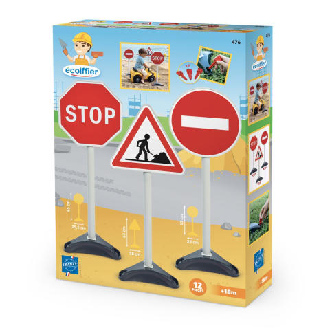 Jucării și Jocuri pentru copii - Ecoiffier set 3 semne de circulatie copii varsta 1 an - 6 ani