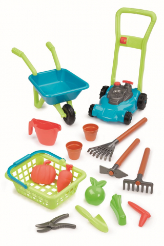 Ecoiffier set roaba cu masina de tuns iarba  [1]