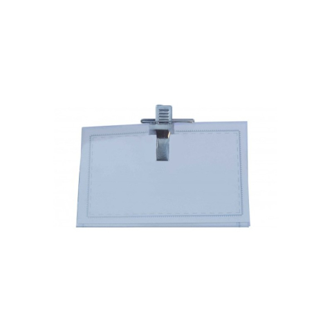 Birotică și Papetărie - Ecuson cu clips CNX Sakura NB-0300/0, orizontal, plastic, transparent