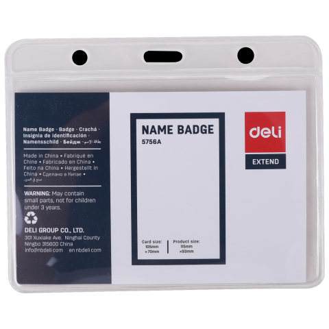 Organizare, arhivare, prezentare - Ecuson orizontal 105*70mm deli