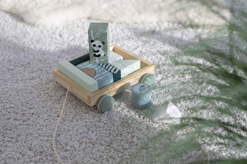 Eichhorn jucarie de tras remorca de constructii din lemn 18cm copii cu varsta peste 1 an [8]