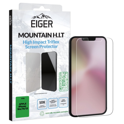Eiger Folie Clear Triflex H.I.T GRS   iPhone 17e / iPhone 16e / iPhone 14 / iPhone 13 / iPhone 13 Pro Clear [3]