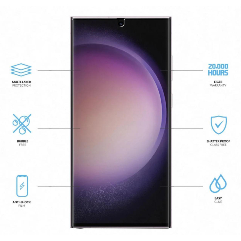 Eiger Folie Clear Triflex H.I.TSamsung Galaxy S24 Ultra Clear, pachet de 2 buc [1]