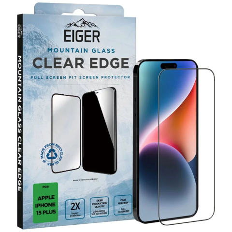 Eiger Folie Sticla 3D Mountain Glass GRS iPhone 16 Plus / 15 Plus / 14 Pro Max Clear [3]