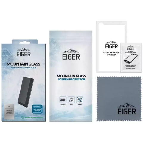 Laptop, Tablete & Telefoane - Eiger Folie Sticla 3D Mountain Glass Samsung Galaxy S23 Ultra Clear