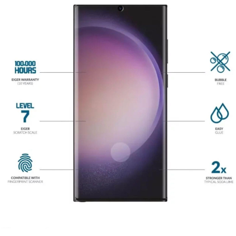 Eiger Folie Sticla 3D Mountain Glass Samsung Galaxy S23 Ultra Clear [2]