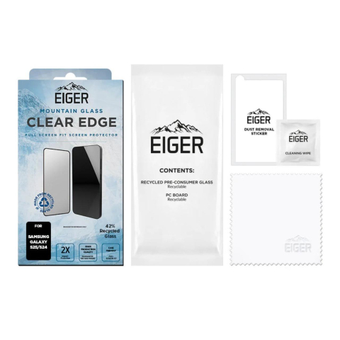Eiger Folie Sticla 3D Mountain Glass Samsung Galaxy S25 / S24 Clear [2]