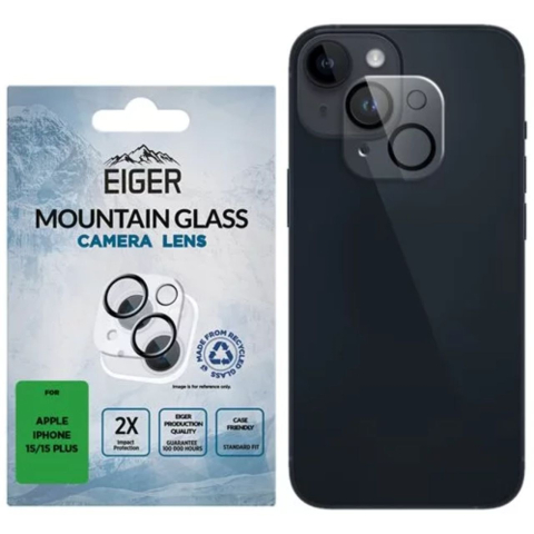 Eiger Folie Sticla Camera 3D Mountain Glass GRS iPhone 15 / 15 Plus Clear [2]
