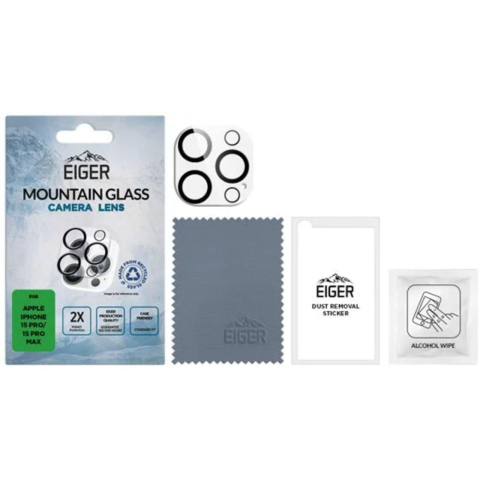 Eiger Folie Sticla Camera 3D Mountain Glass GRS iPhone 15 Pro / 15 Pro Max Clear [1]