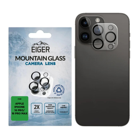 Eiger Folie Sticla Camera 3D Mountain Glass GRS iPhone 16 Pro / 16 Pro Max Clear [2]