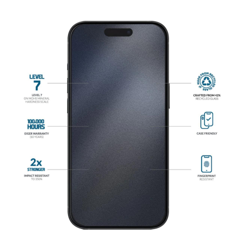 Laptop, Tablete & Telefoane - Eiger Folie Sticla Mountain Glass GRS iPhone 16 Pro Clear