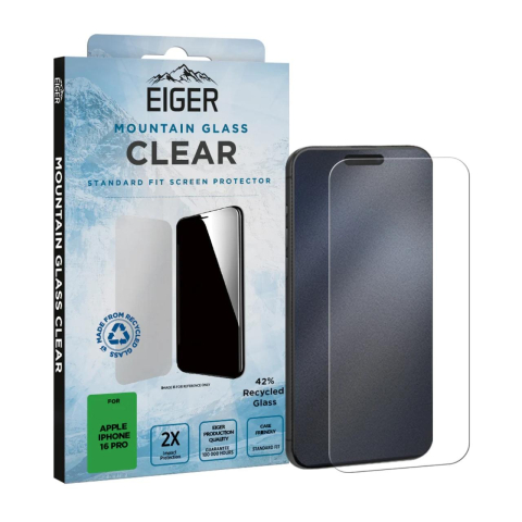 Eiger Folie Sticla Mountain Glass GRS iPhone 16 Pro Clear [3]