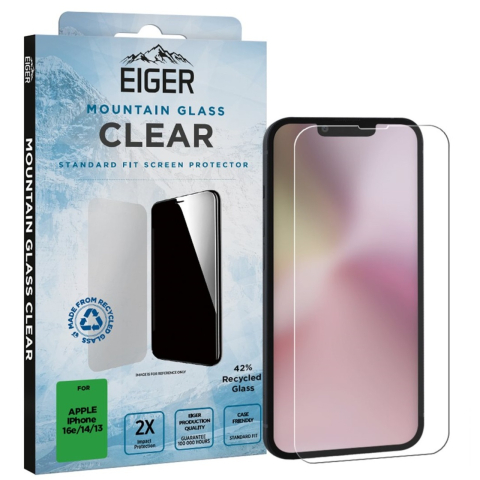 Eiger Folie Sticla Mountain Glass GRS iPhone 17e / iPhone 16e / iPhone 14 / iPhone 13 / iPhone 13 Pro Clear [3]