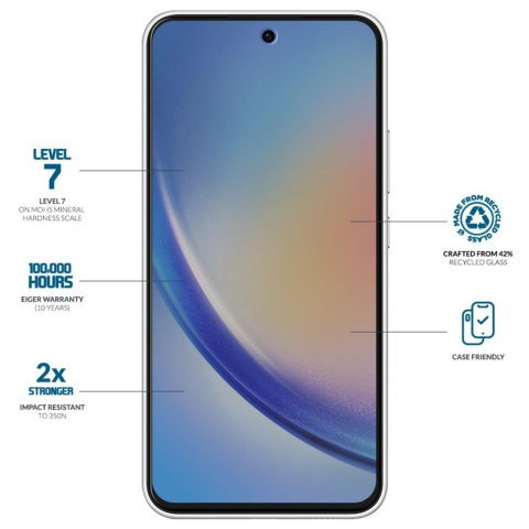 Eiger Folie Sticla Mountain Glass GRS Samsung Galaxy A35 / A55 Clear [1]