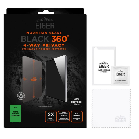 Eiger Folie Sticla Mountain Glass Privacy GRS iPad 10.9 inch (10th generation)/iPad 11 (11th Gen) Black [2]