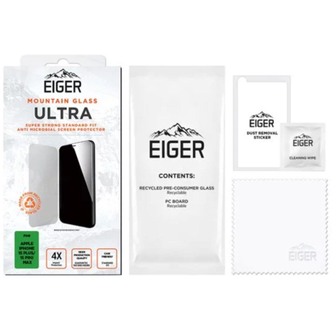 Eiger Folie Sticla Mountain Glass Ultra GRS iPhone 15 Plus / 15 Pro Max Clear [3]