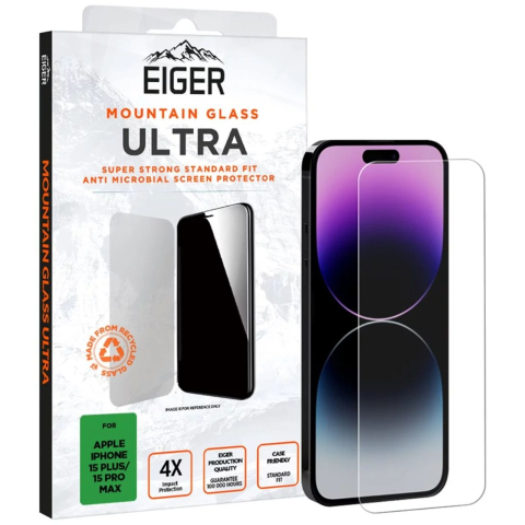Eiger Folie Sticla Mountain Glass Ultra GRS iPhone 15 Plus / 15 Pro Max Clear [4]
