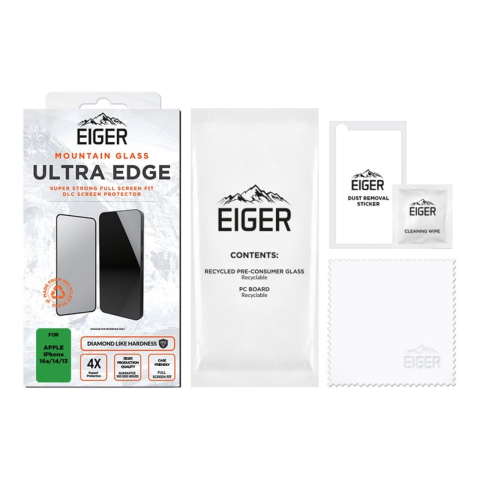 Eiger Folie Sticla Mountain Glass Ultra GRS iPhone 17e / iPhone 16e / iPhone 14 / iPhone 13 / iPhone 13 Pro Clear [2]