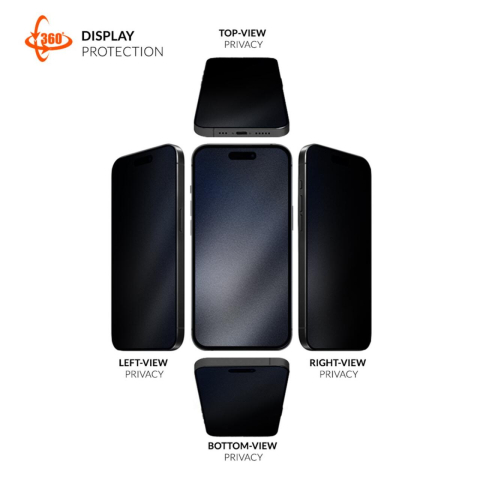 Eiger Folie Sticla Privacy Mountain Black Edge 360 GRS iPhone 16 Plus / 15 Plus / 14 Pro Max [2]