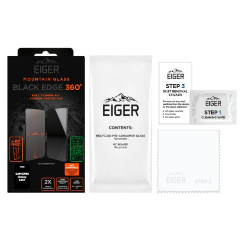 Eiger Folie Sticla Privacy Mountain Edge GRS 360 Samsung Galaxy S26 Plus Black [3]