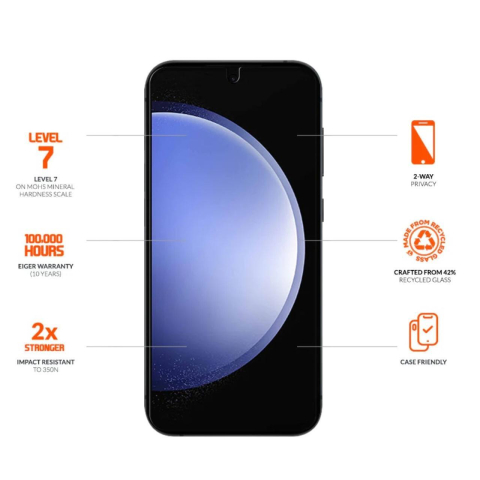 Eiger Folie Sticla Privacy Mountain Glass GRS Samsung Galaxy S24 Plus Black [1]