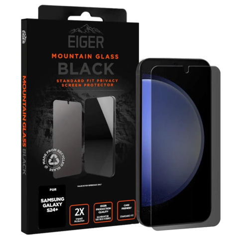 Eiger Folie Sticla Privacy Mountain Glass GRS Samsung Galaxy S24 Plus Black [3]