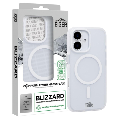 Eiger Husa Blizzard Magsafe GRS iPhone 17 Alb [3]