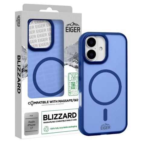 Eiger Husa Blizzard Magsafe GRS iPhone 17 Albastru [3]