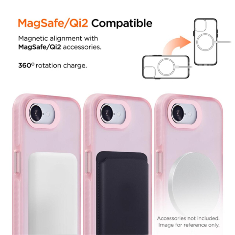 Eiger Husa Blizzard Magsafe GRS iPhone 17e / iPhone 16e Roz [2]