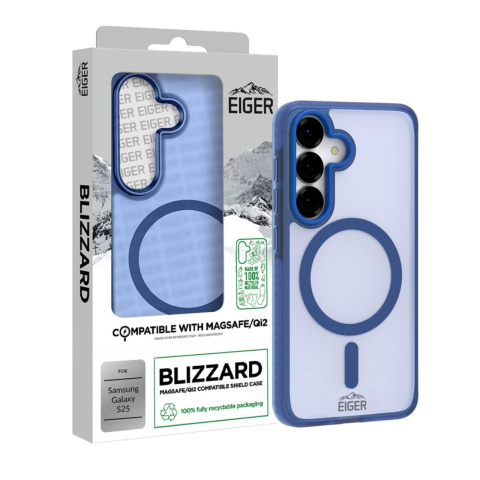 Laptop, Tablete & Telefoane - Eiger Husa Blizzard Magsafe GRS Samsung Galaxy S25 Albastru