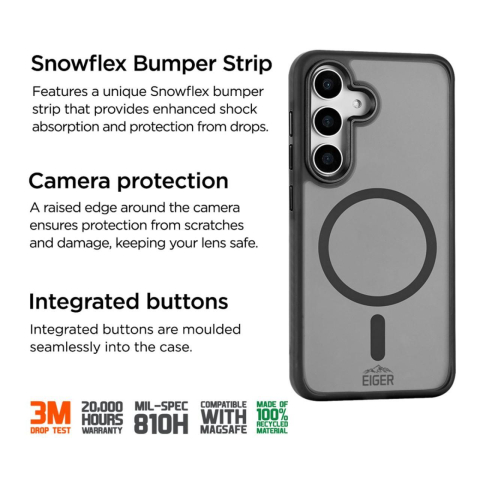 Eiger Husa Blizzard Magsafe GRS Samsung Galaxy S25 Negru [1]