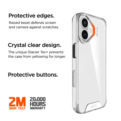 Laptop, Tablete & Telefoane - Eiger Husa Glacier Case iPhone 16 Clear