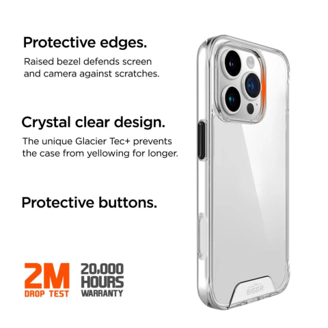 Laptop, Tablete & Telefoane - Eiger Husa Glacier Case iPhone 16 Pro Clear