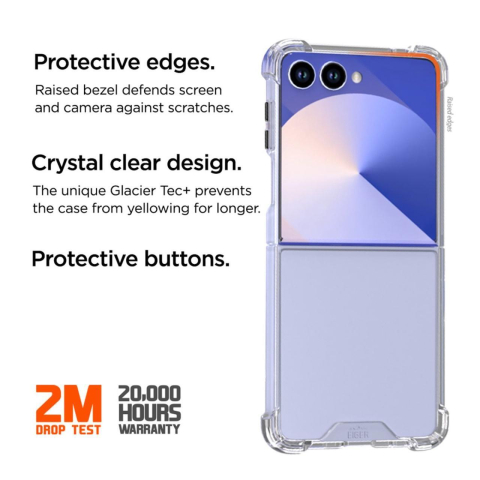 Laptop, Tablete & Telefoane - Eiger Husa Glacier Case Samsung Galaxy Z Flip7 Clear